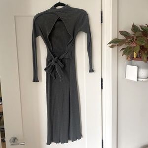 Gray backless Whimsy + Row dress
